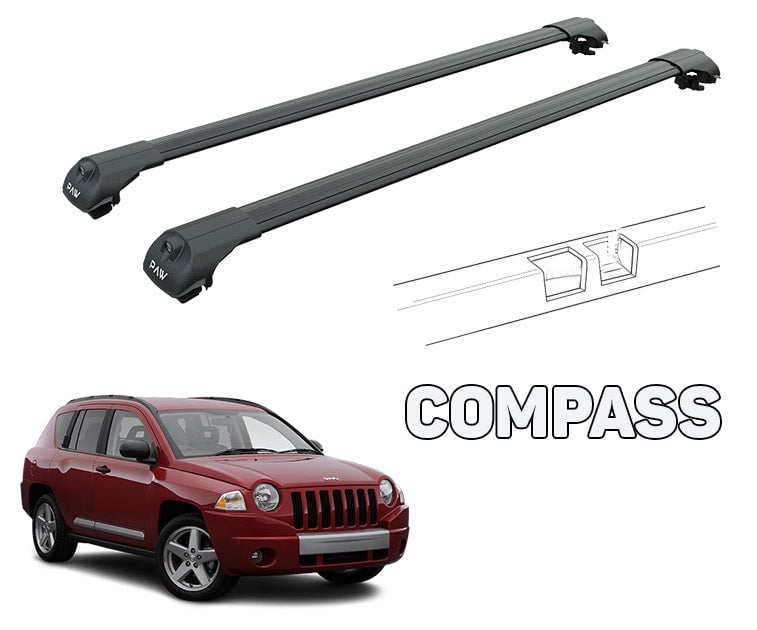 For Jeep Compass Roof Rack Bars For Vehicles With Flush Roof Rails
