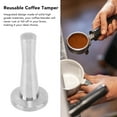 thumbnail image 3 of Reusable Coffee Tamper, Integrated Design Stainless Steel Flat Base Coffee Tamper Press Tool  For Home, 3 of 8