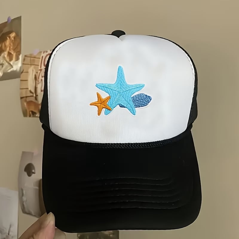 2pcs Starfish Embroidered Patch Set - Iron-On/Sew-On DIY Patches for Jackets, T-Shirts, and Bags