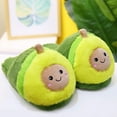 thumbnail image 3 of Bonitas pantuflas de peluche de aguacate, cálidas y peludas, para el invierno, ideales para mujeres y niñas., 3 of 8
