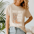 thumbnail image 3 of These Boots Are Made For Teaching School TShirt, Cowboy Teacher Shirt, Western Cowgirl Teacher Tee, These Boots Teaching Shirts,Back to School,First Grade Gift,Teacher Life shirt, 3 of 5