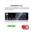 thumbnail image 4 of Single DIN Car Bluetooth Radio with Capacitive Touch Screen, FM/AM/RDS Stereo Radio Receiver Dual USB/AUX-in/SD Port + Backup Camera Steering Wheel Control, 4 of 7