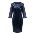 thumbnail image 5 of LYXSSBYX Women Plus Size Clearance Fashion Women Plus Size Long Sleeve Solid Splicing Perspective Sequin Dress, 5 of 7