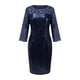 thumbnail image 5 of Vestido de lentejuelas con perspectiva de empalme sólido de manga larga de talla grande Sexy para mujer a la moda Fridja nbo595, 5 of 7
