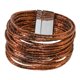 thumbnail image 3 of Pulsera de mujer tipo brazalete premium, accesorios para atuendos, fácil de usar, regalo, brazalete versátil con cierre, elegante Café, 3 of 8