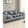 thumbnail image 2 of Retro Rooster Sofa Couch Cushion Covers Washable, Removable Stretchable Sectional Couch Covers, Blue Farmhouse Animals Flowers Slipcovers for L & T Shape Sofa Furniture Protector S Size 2 pcs, 2 of 7