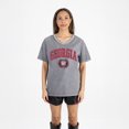 thumbnail image 4 of Women's Gameday Couture Gray Georgia Bulldogs Iconic Edge Rhinestone V-Neck T-Shirt, 4 of 7