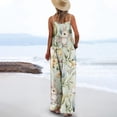 thumbnail image 5 of Cavosen Easter Plus Size Oversized Linen Jumpsuits Long Overalls with Pocket Bunny Lightweight Summer Holiday Rompers, 5 of 6