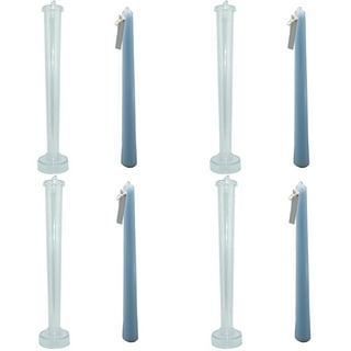 2-Pack Taper Candle Mold,Candle Body Molds for Candle Making,Clear Plastic  Pillar Candlestick Candle Mold,Classic Tall Taper Mold for Church Christmas