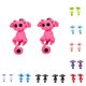 thumbnail image 2 of Guardurnaity 1 Par De Pendientes De Mujer Pendientes De Dibujos Animados De Animales Pendientes Push-back De Dibujos Animados - Negro Blanco Ropa, zapatos y accesorios Miscelánea rosa rojo + negro, 2 of 6