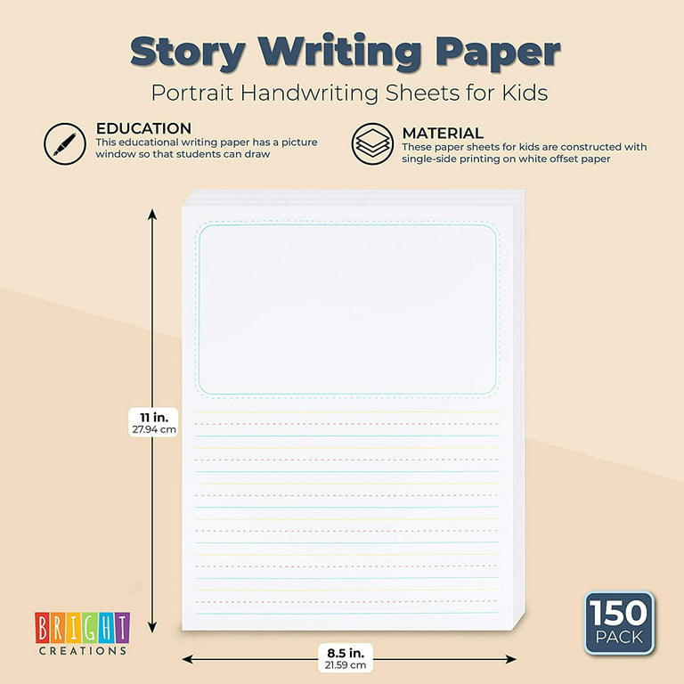 Writing Paper with Picture Box - Free Worksheet for Kids