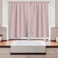 thumbnail image 2 of Ambesonne Geometric Kitchen Curtains, Bohemian Ethnic Shapes, 55"x30", Pale Rose White Grey, 2 of 3