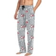 thumbnail image 4 of PISONIC Xmas Bear Mens Pajama Pants Lounge Men's Pajama Bottoms Soft Sleep Pants With Pockets Drawstring, 4 of 7