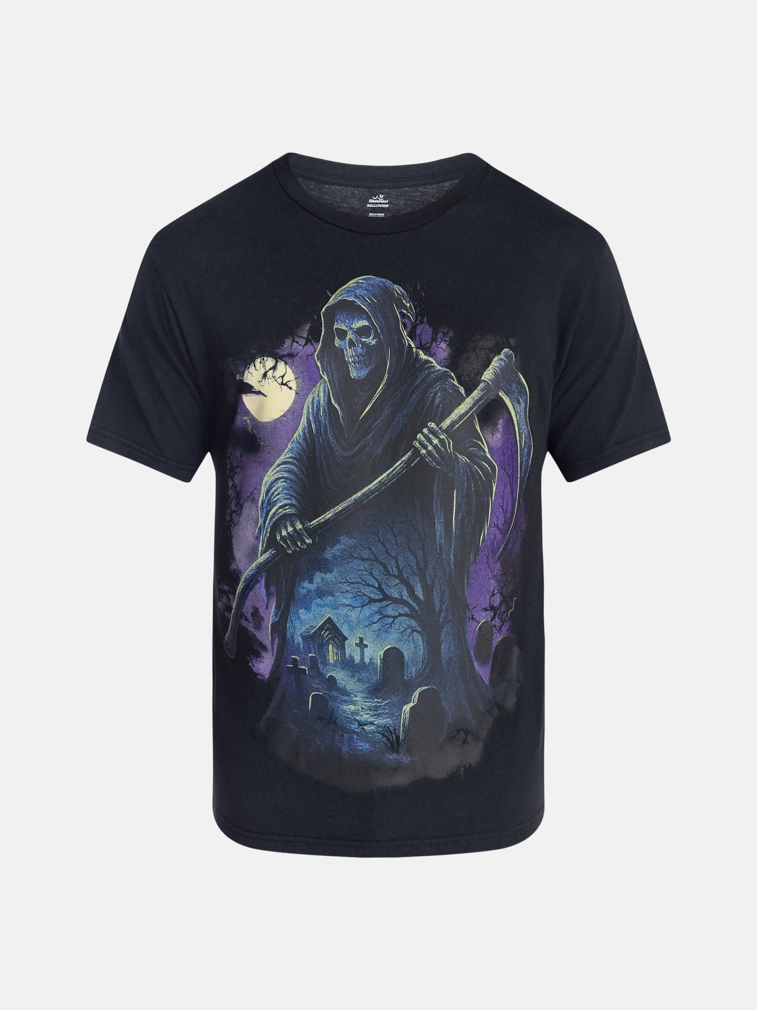 Halloween Men's Grim Reaper Graphic Tee from Way to Celebrate, Sizes XS-4XLT