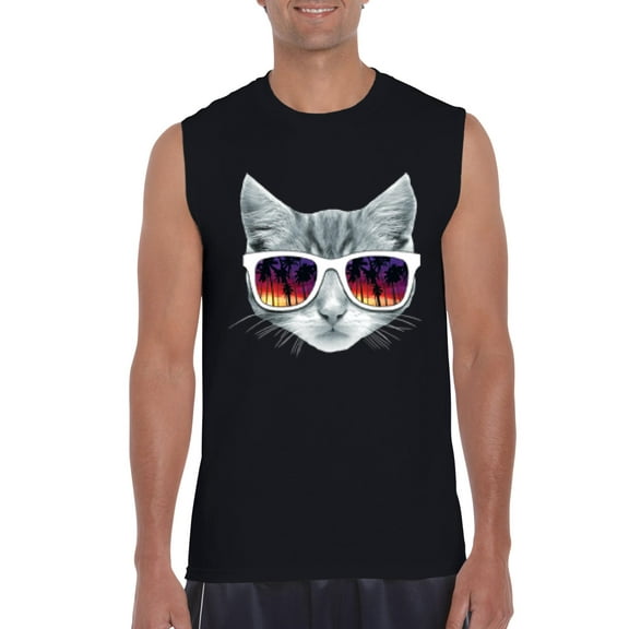 NIB - Men's Graphic T-Shirt Sleeveless - Kitty