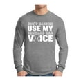 thumbnail image 1 of Awkward Styles Men's My Baseball Dad Voice Funny Sport Father`s Graphic Long Sleeve T-shirt Tops White Baseball Dad, 1 of 4