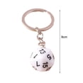 thumbnail image 5 of Naierhg Dice Keychain 20 Sides Number Curved Stainless Polished Chain Geometric Car Key Holder Handbag DIY Pendant Key Organizer, 5 of 8