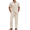 Beige, variant on Mens White Outfit Summer Beach Outfits for Men Casual Short Sleeve Shirts and Pants Sets