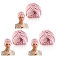 thumbnail image 1 of Maytalsory Soft Satin Bonnet For Hair Care Large Space For Hairs Decorative Sleeping Bonnet Pink 3Set, 1 of 6