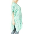 thumbnail image 4 of Sakkas Marcy Women's Caftan Top Tunic Dress V neck Loose Summer Boho Swing Coverup - SeaGreen - Plus Size, 4 of 5