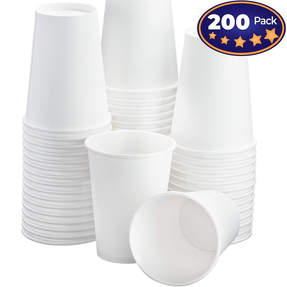 Restaurant Grade 12 Oz White Paper Coffee Cups 200 Pack By Avant Grub