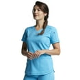 thumbnail image 6 of Dickies Dynamix Scrubs Top For Women V-Neck DK730, L, Pool, 6 of 8