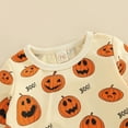 thumbnail image 3 of Baby Boy Girl Halloween Outfits Long Sleeve Shirts Pumpkin Sweatshirt Tops and Pants Set Toddler Infant Fall Winter Clothes, 3 of 7