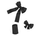 thumbnail image 3 of Unique Bargains 1 Pc Solid Bow Ribbon Duckbill Hair Clips Hairdo Clip Black, 3 of 5