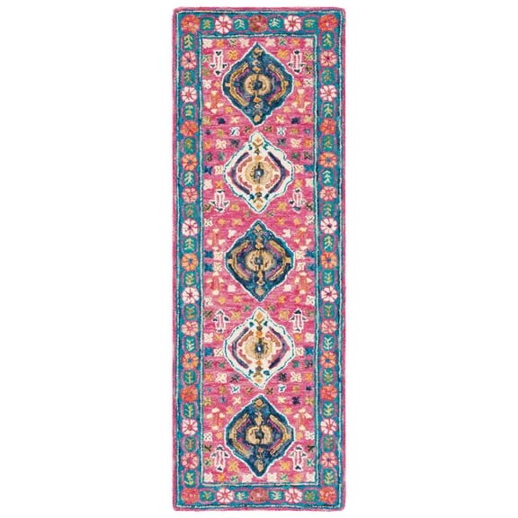 SAFAVIEH Aspen Noel Tribal Runner Rug, Red/Blue, 2'3" x 7'