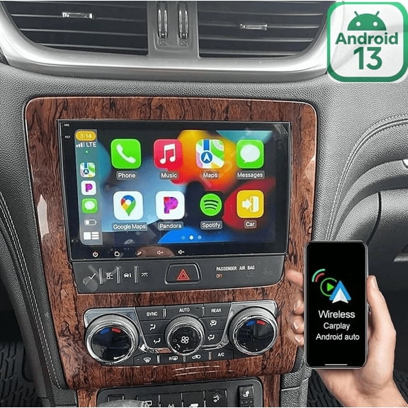 Car Stereo Radio 8" for Chevrolet Traverse 2008-2014 Radio, Android 13 with Wireless CarPlay & Android Auto, 2 32GB, GPS, SWC, IPS Touchscreen