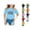 Blue, variant on Girls Safari Leopard T-Shirt Cute Cartoon Wild Cat Graphic Loose Fit Crewneck Short Sleeve Summer Active Tee