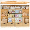 thumbnail image 6 of Hiphuta 55"W Kid Toy Storage Organize with Sliding Bookshelf, Kid Bookcase with 4 Removable Drawers, Toy Storage Toy Organize for Kid Bedroom Playroom, Natural, 6 of 7