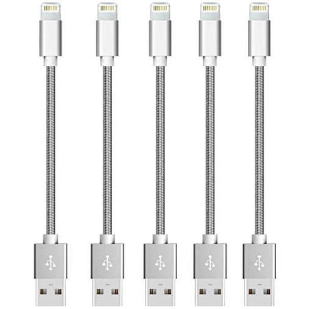 Replacement USB Charging Cable/Data Sync Short USB Compatible for iPhoneX Case/8/8 Plus/7/7 Plus/6/6s Plus iPad Mini- Space Grey  8-inch  5-Pack price history on PriceWatchPro