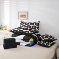 thumbnail image 6 of jejeloiu Musical Record 7-Piece Twin Bedding Sets,Abstract Geometric Circle Bedding Comforter Set For Girls Boys Reversible, 6 of 8
