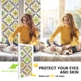thumbnail image 4 of DKTIE 17.7" x 78.7" Sicilian Tile Decorative Window Privacy Film, Static Cling Stained Glass Window Film, UV Blocking Heat Control Window Tint with Installation Tools for Home Bathroom, 4 of 8