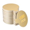 thumbnail image 1 of Uxcell 100 Pcs Round Cake Board with Tab, 2.36 Inch Round Cupcake Base Small Cake Plates for Dessert Cupcake Display Parties Weddings Birthdays, Gold Tone, 1 of 6