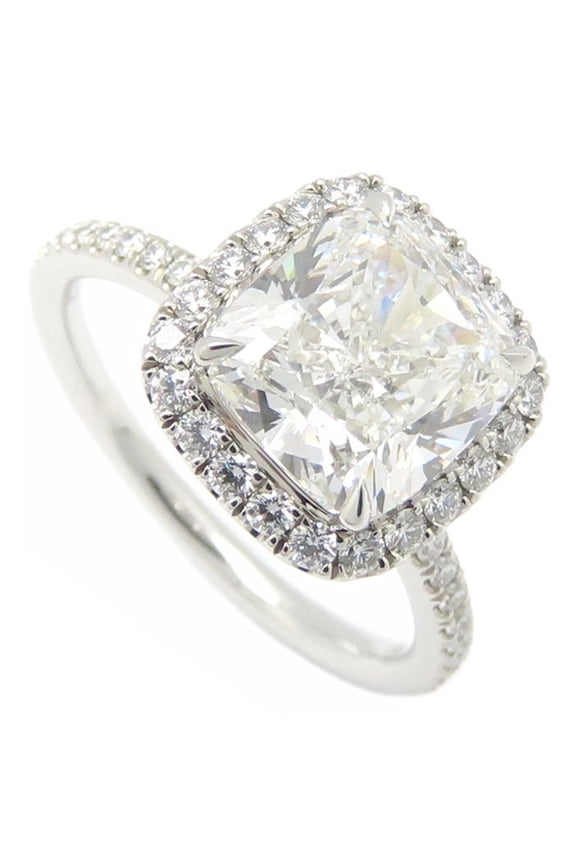 Pre-Owned HARRY WINSTON Cushion Cut Micropav Ring, 2.52ct Diamond, F.VS1 Clarity, Pt950,...