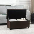 thumbnail image 2 of Joveco 32" Leather Storage Ottoman , Rectangle Foot Rest Stool for Living Room, Bedroom, Entryway,, 2 of 7