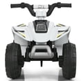 thumbnail image 4 of Gymax 6V Kids Electric Quad ATV 4 Wheels Ride On Toy Toddlers Forward & Reverse White, 4 of 10