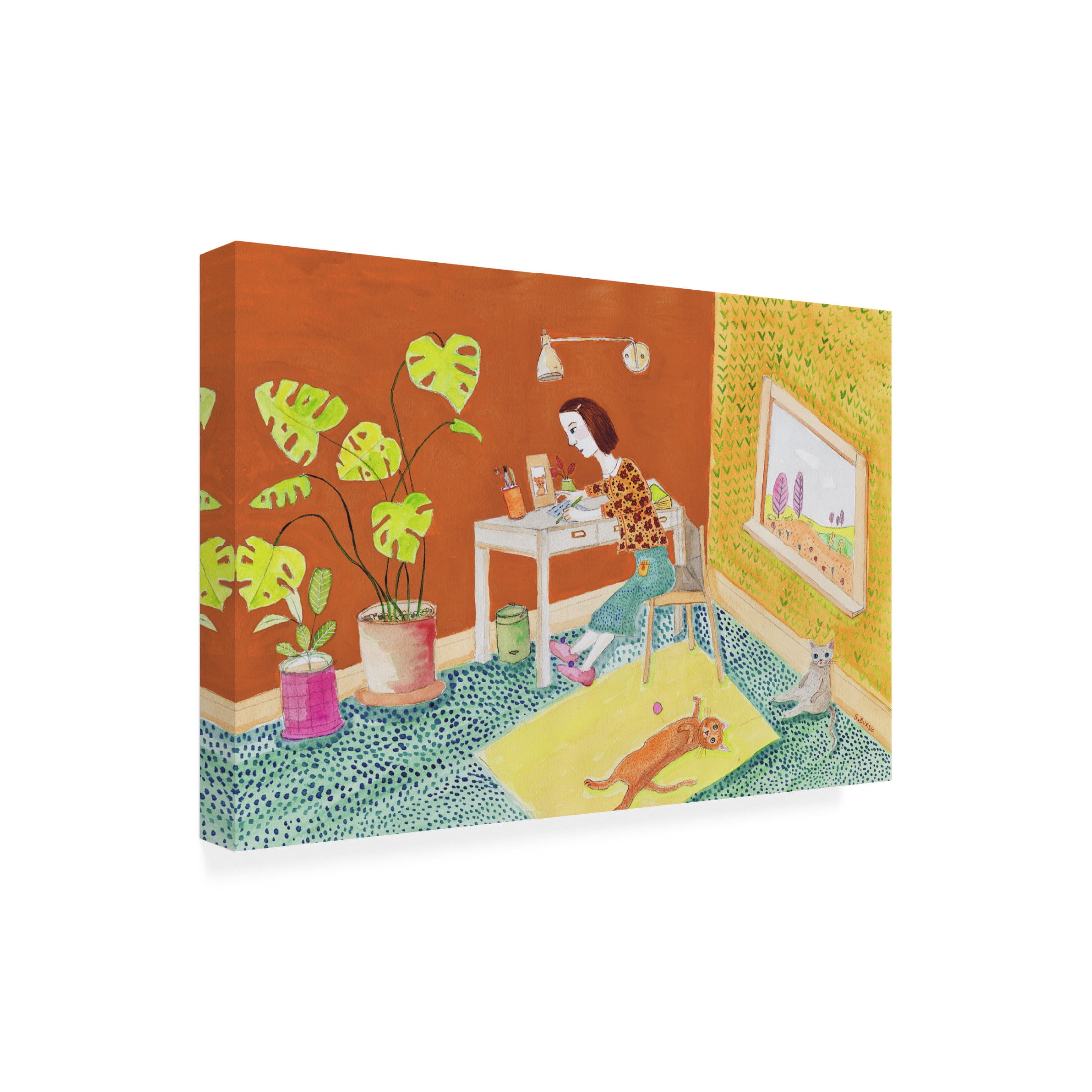 Trademark Fine Art Sharyn Bursic Life with Cats Canvas Wall Art