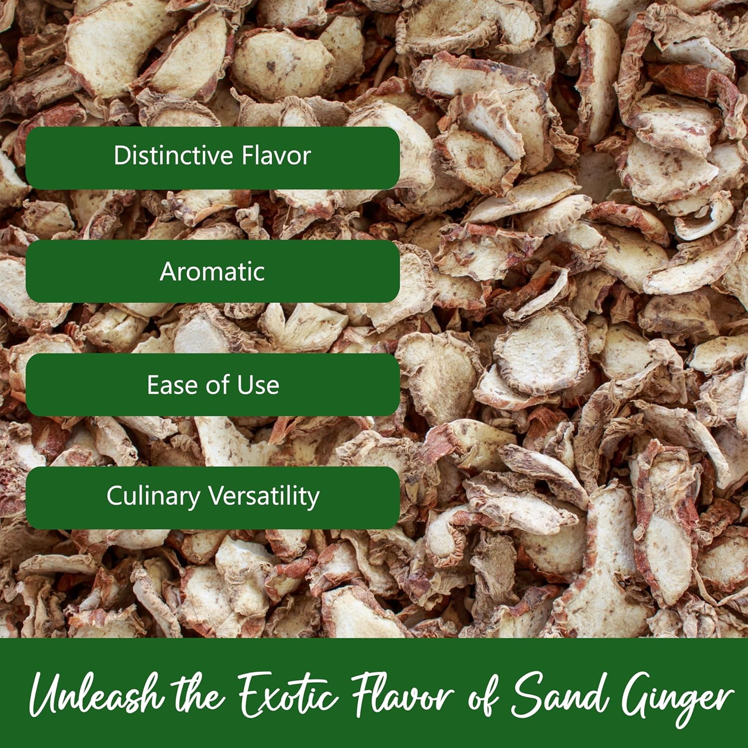 NPG Dried Galangal Root Sand Ginger Slices, Herb Spices for
