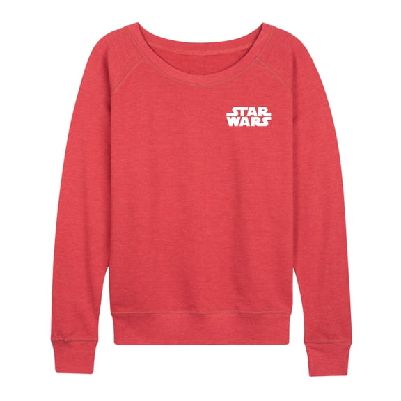Star Wars - White Logo - Women's French Terry Long Sleeve Pullover