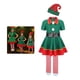 thumbnail image 5 of Disfraces Navidad Disfraz Elfo Navideño para Cosplay Festival Disfraces para Padres E Hijos Hombres Y Mujeres Adultos Disfraz Navidad Verde (hembra 100 Cm) Modelo Femenino Elfo Verde, 5 of 9