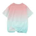 thumbnail image 5 of Dezsed Girls Crew Neck Basic T-Shirt Short Sleeve Tees Shirts Tops Lightweight Casual Summer Fashion Trendy Outfits Clothes 4-5 Years Light Blue, 5 of 5