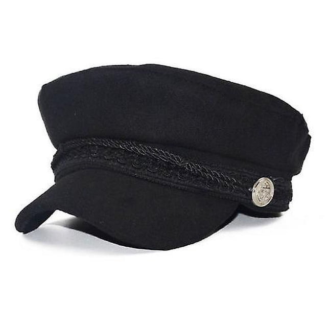 Blue Hombres Mujeres Invierno Pescador griego Gorra de marinero Sombrero de violinista Gorra con visera Deporte