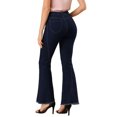 thumbnail image 3 of INSPIRE CHIC Women's Vintage Long Pants Classic High Waist Denim Bell Bottoms Jeans, 3 of 8