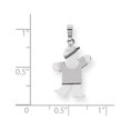 thumbnail image 2 of 14k White Gold Small Boy w/Hat on Left Engravable Charm, 2 of 3