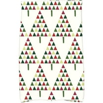 Simply Daisy 18" x 30" Triangle Trees 2 Holiday Geometric Print Kitchen Towel