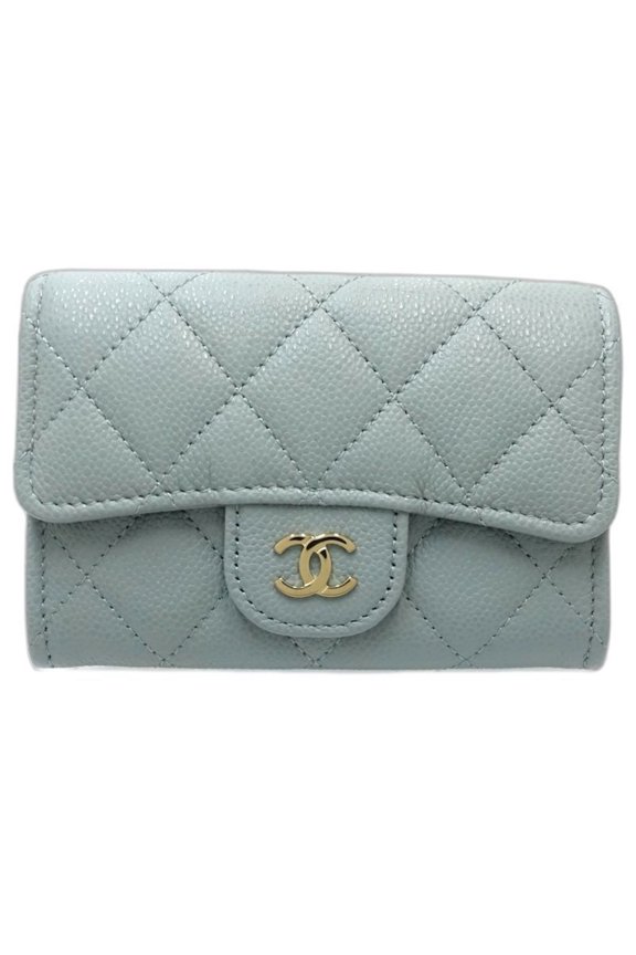 Pre-Owned CHANEL Chanel Wallet/Coin Case Classic Small Flap Wallet Matelass Caviar Skin...