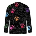 thumbnail image 5 of Jsaierl Long Sleeve Shirts for Men 3D Paws Graphic Tee Big & Tall Casual Crew Neck Tops Plus Size Workout T Shirts for Valentine's Day, 5 of 5